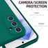 Kapa Matte Protective Lens Flexible Back Cover for Samsung Galaxy A55 | Slim Silicone with Soft Lining Shockproof Full Body Bumper Case (Green)