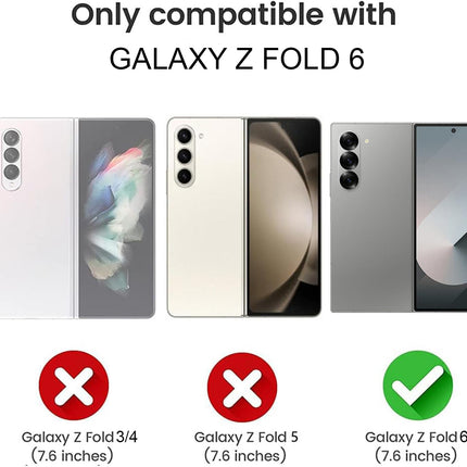 Mobizang Sheath Leather Flip Case for Samsung Galaxy Z Fold 6 | Inbuilt S Pen Holder, Slim Hybrid Stand Protection Flip Cover (Brown)