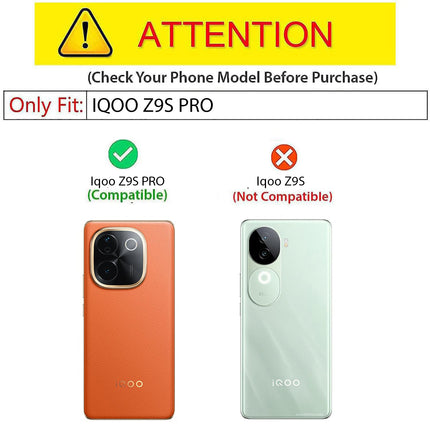 Mobizang Warrior Acrylic Clear Back Cover For Iqoo Z9S Pro (5G) | Slim Shockproof [Military Grade Protection] Hybrid Bumper Case (Grey Sides)