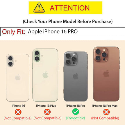 Mobizang Hawkeye Clear Back Cover for Apple iPhone 16 Pro | Camera Lens Protector Shockproof Slim Clear Case Cover (Purple Sides)