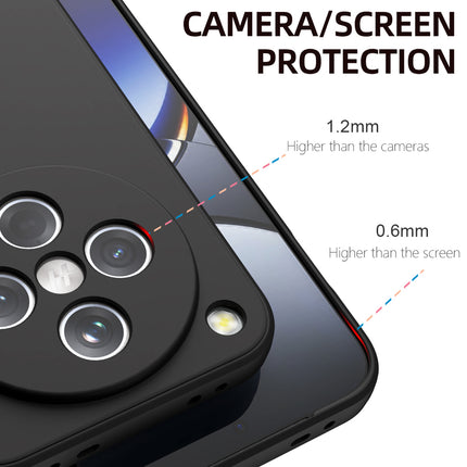 Mobizang Matte Protective Lens Flexible Back Cover for Oppo Find X8 | Slim Silicone with Soft Lining Shockproof Full Body Bumper Case (Black)