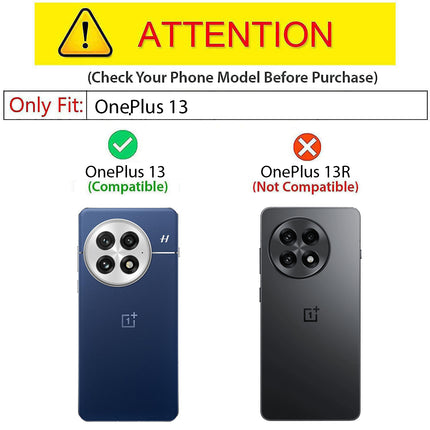 Mobizang Warrior Acrylic Clear Back Cover For OnePlus 13 | Slim Shockproof [Military Grade Protection] Hybrid Bumper Case (Grey Sides)