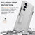 Mobizang Magnetic Hinge Case for Samsung Galaxy Z Fold 6 | Inbuilt S-Pen Holder Stand Hybrid Back Cover (Silver)