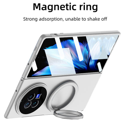 Mobizang Ultra Thin Magsafe Ring Back Case for Vivo X Fold 3 PRO | Shockproof Slim Hard Protective Cover (Silver)