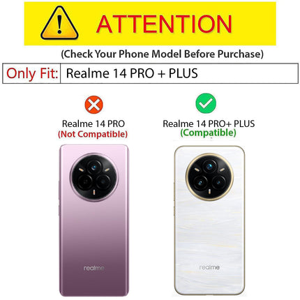 Mobizang Unicorn Acrylic Clear Back Cover For Realme 14 Pro+ (Plus) 5G | Slim Shockproof [Military Grade Protection] Hybrid Bumper Case (Clear Sides)