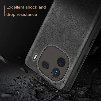 Kapa Tux Leather Back Cover for IQOO 12 (5G) | Slim Shockproof Camera Protection Bumper Case (Black)