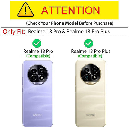 Mobizang Matte Protective Lens Flexible Back Cover for Realme 13 PRO / 13 PRO PLUS | Slim Silicone with Soft Lining Shockproof Full Body Bumper Case (Black)