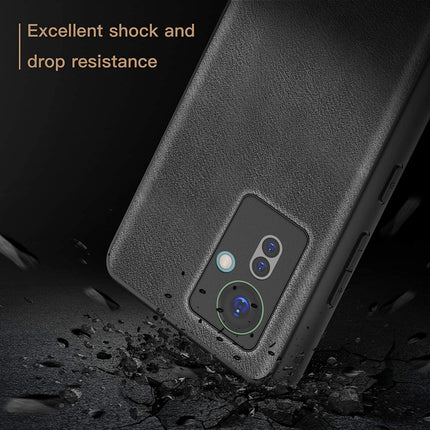 Kapa Tux Leather Back Cover for Oppo F25 Pro (5G) | Slim Shockproof Camera Protection Bumper Case (Black)