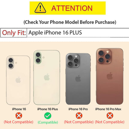 Mobizang Unicorn Acrylic Clear Back Cover For Apple iPhone 16 Plus | Slim Shockproof [Military Grade Protection] Hybrid Bumper Case (Clear Sides)