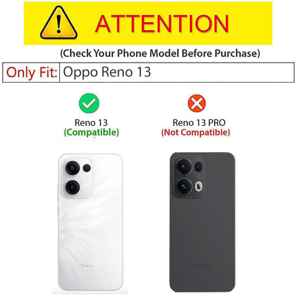 Mobizang Unicorn Acrylic Clear Back Cover For Oppo Reno 13 5G | Slim Shockproof [Military Grade Protection] Hybrid Bumper Case (Blue Sides)