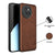 Mobizang Tux Leather Back Cover for Xiaomi 14 Civi | Slim Shockproof Camera Protection Bumper Case (Brown)