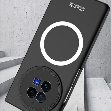 Mobizang Ultra Thin + Wireless Charging Magsafe Back Case for  Vivo X Fold 3 PRO | Full Body Protection Hard Back Cover, Black