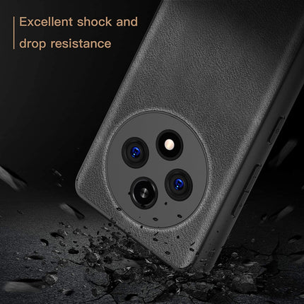 Mobizang Tux Leather Back Cover for Oppo F27 Pro / Oppo F27 Pro Plus | Slim Shockproof Camera Protection Bumper Case (Black)