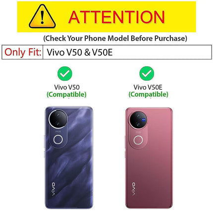 Mobizang Unicorn Acrylic Clear Back Cover For Vivo V50 / V50E 5G | Slim Shockproof [Military Grade Protection] Hybrid Bumper Case (Grey Sides)