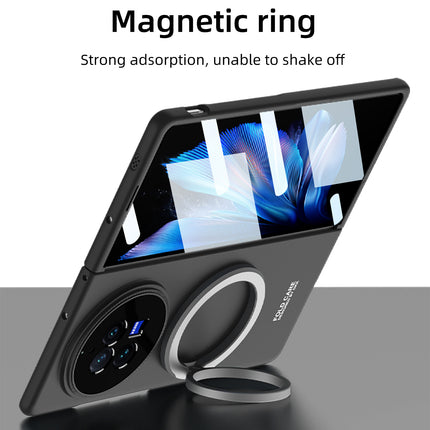 Mobizang Ultra Thin Magsafe Ring Back Case for Vivo X Fold 3 PRO | Shockproof Slim Hard Protective Cover (Black)