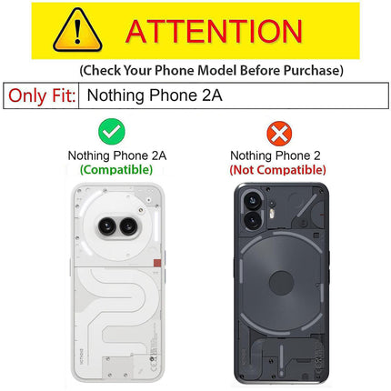 Mobizang Soft Fabric & Leather Hybrid Protective Back Cover for Nothing Phone 2A | Shockproof Slim Hard Anti Slip Back Case (Black,Blue)