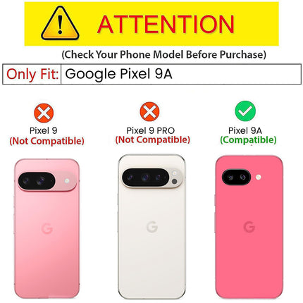 Mobizang Soft Fabric & Leather Hybrid Protective Back Cover for Google Pixel 9A | Shockproof Slim Hard Anti Slip Back Case (Black,Blue)