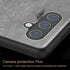 Mobizang Tux Leather Back Cover for Samsung Galaxy M35 (5G) | Slim Shockproof Camera Protection Bumper Case (Grey)