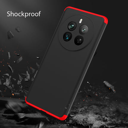 Kapa Double Dip Full 360 Protection Back Case Cover for Realme 12 Pro / 12 Pro Plus (Red , Black)