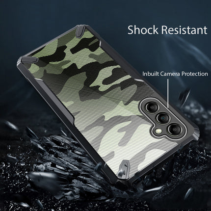 Mobizang Bull Camouflage Back Cover for Samsung Galaxy A55 (5G) | [Military Grade Protection] Shock Proof Slim Hybrid Bumper Case (Black)