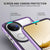 Mobizang Warrior Acrylic Clear Back Cover For Vivo V50 5G | Slim Shockproof [Military Grade Protection] Hybrid Bumper Case (Purple Sides)