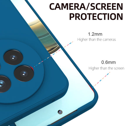 Mobizang Matte Protective Lens Flexible Back Cover for Realme 13 PRO / 13 PRO PLUS | Slim Silicone with Soft Lining Shockproof Full Body Bumper Case (Blue)