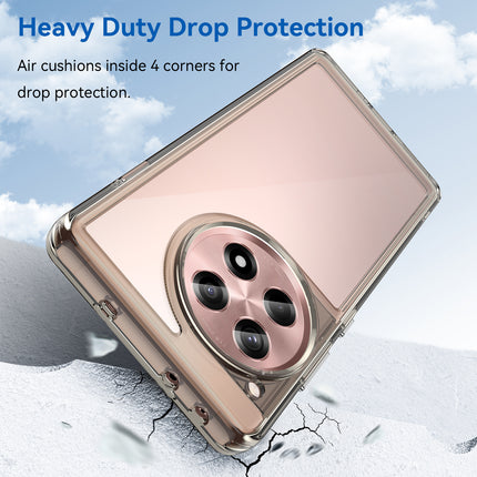 Mobizang Unicorn Acrylic Clear Back Cover For OnePlus 12R | Slim Shockproof [Military Grade Protection] Hybrid Bumper Case (Grey Sides)