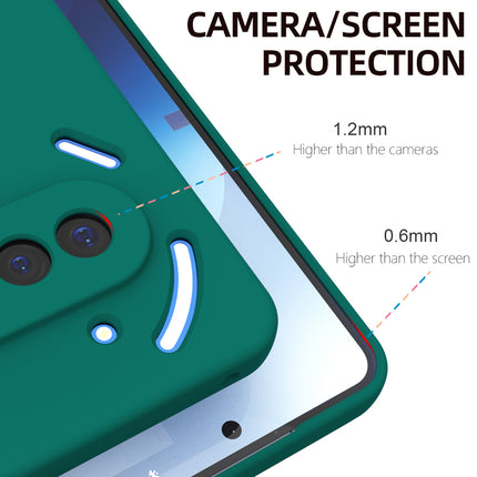 Mobizang Matte Protective Lens Flexible Back Cover for Nothing Phone 3A 5G | Slim Silicone with Soft Lining Shockproof Full Body Bumper Case (Green)
