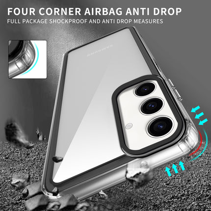 Mobizang Warrior Acrylic Clear Back Cover For Samsung Galaxy A55 (5G) | Slim Shockproof [Military Grade Protection] Hybrid Bumper Case (Clear Sides)