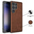 Mobizang Tux Leather Back Cover for Samsung Galaxy S25 Ultra | Slim Shockproof Camera Protection Bumper Case (Brown)