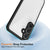Mobizang Hawkeye Clear Back Cover for Samsung Galaxy S25 Plus | Camera Lens Protector Shockproof Slim Clear Case Cover (Black Sides)