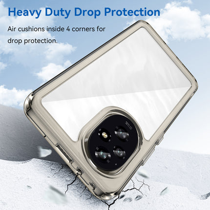 Mobizang Unicorn Acrylic Clear Back Cover For Honor 200 (5G) | Slim Shockproof [Military Grade Protection] Hybrid Bumper Case (Grey Sides)