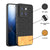Mobizang Soft Fabric & Leather Hybrid Protective Back Cover for Xiaomi 14 (5G) | Shockproof Slim Hard Anti Slip Back Case (Black,Brown)