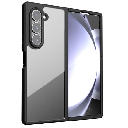 Mobizang Hawkeye Clear Back Cover for Samsung Galaxy Z Fold 6 | Camera Lens Protector Shockproof Slim Clear Case Cover (Black)