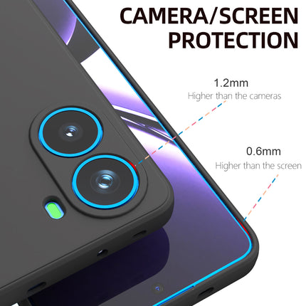 Mobizang Matte Protective Lens Flexible Back Cover for Poco X7 Pro 5G | Slim Silicone with Soft Lining Shockproof Full Body Bumper Case (Black)