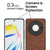 Mobizang Soft Fabric & Leather Hybrid Protective Back Cover for Honor X9B (5G) | Shockproof Slim Hard Anti Slip Back Case (Brown)