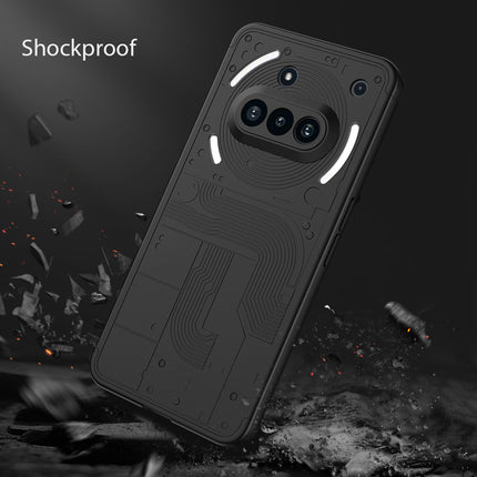 Mobizang Double Dip Full 360 Protection Back Case Cover for Nothing Phone 3A 5G (Black)