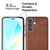 Mobizang Tux Leather Back Cover for Samsung Galaxy A36 | Slim Shockproof Camera Protection Bumper Case (Brown)