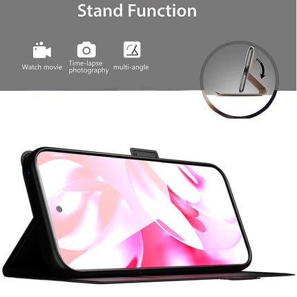 Mobizang Noble Slim Magnetic Leather Flip Case Cover for Google Pixel 9A | Card Holder Stand Flip Wallet Case (Black)