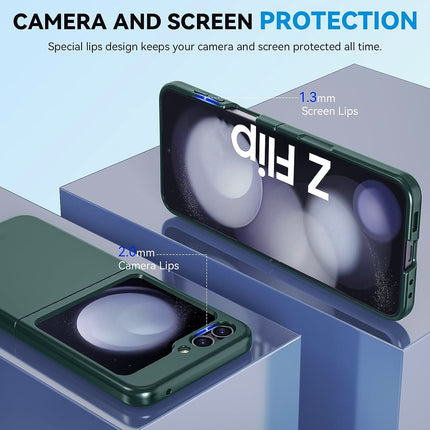 Mobizang Ultra Thin Back Case for Samsung Galaxy Flip6 / Z Flip 6 | Full Body Protection Hard Back Cover (Green)