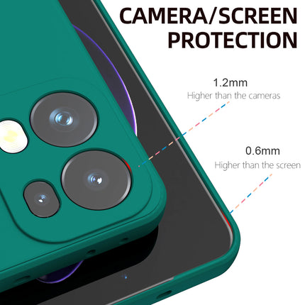 Mobizang Matte Protective Lens Flexible Back Cover for Oppo Reno 13 Pro | Slim Silicone with Soft Lining Shockproof Full Body Bumper Case (Green)