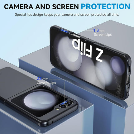 Mobizang Ultra Thin Back Case for Samsung Galaxy Flip6 / Z Flip 6 | Full Body Protection Hard Back Cover (Black)