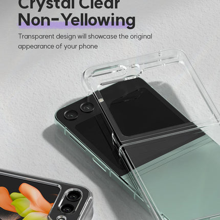 Mobizang Phantom Ultra Thin Back Case for Samsung Galaxy Flip6 / Z Flip 6 | Electroplated Edges Full Body Protection Back Cover (Clear)
