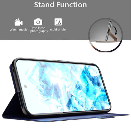 Mobizang Noble Slim Magnetic Leather Flip Case Cover for Google Pixel 9 PRO XL | Card Holder Stand Flip Wallet Case (Blue)