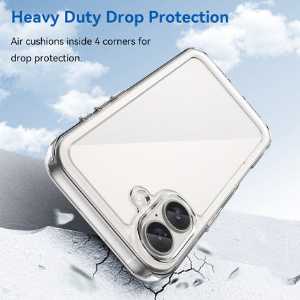 Mobizang Unicorn Acrylic Clear Back Cover For Apple iPhone 16 Plus | Slim Shockproof [Military Grade Protection] Hybrid Bumper Case (Clear Sides)