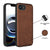 Mobizang Tux Leather Back Cover for Apple iPhone 16E | Slim Shockproof Camera Protection Bumper Case (Brown)