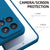 Mobizang Matte Protective Lens Flexible Back Cover for Xiaomi 15 5G | Slim Silicone with Soft Lining Shockproof Full Body Bumper Case (Blue)