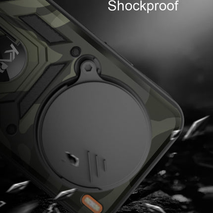 Mobizang Tank Back Cover for Vivo X200 Pro (5G) | Inbuilt Ring + Slider Shockproof Lens Protection Bumper Back Case (Black)