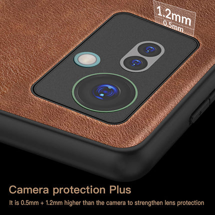 Kapa Tux Leather Back Cover for Oppo F25 Pro (5G) | Slim Shockproof Camera Protection Bumper Case (Brown)