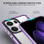 Mobizang Warrior Acrylic Clear Back Cover For Oppo Reno 13 Pro 5G | Slim Shockproof [Military Grade Protection] Hybrid Bumper Case (Purple Sides)